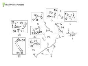 PORSCHE 97010650160 — Porsche Genuine WATER HOSE 97010650160