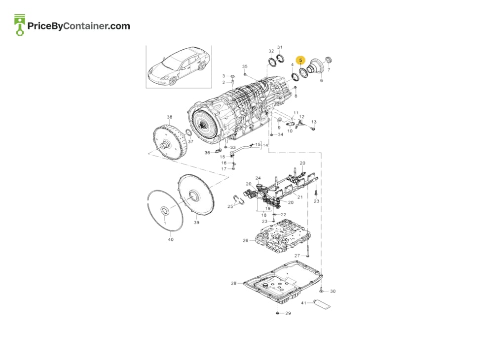 PORSCHE 97032186500 — PORSCHE GENUINE SEAL 97032186500