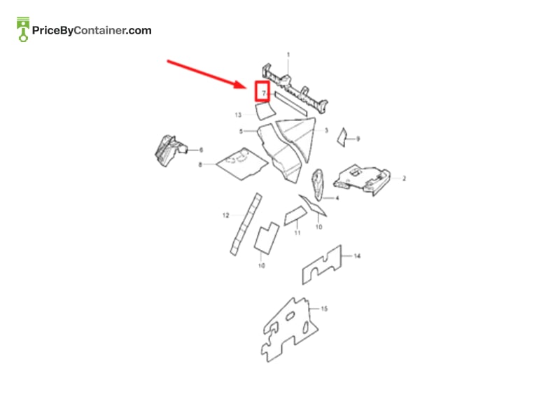 PORSCHE 97055654300 — PORSCHE GENUINE DAMPING 97055654300