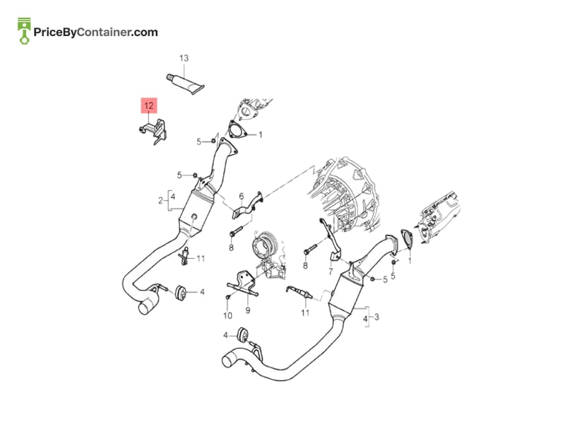 PORSCHE 97060615902 — PORSCHE GENUINE BRACKET FOR OXYGEN SENSOR 97060615902