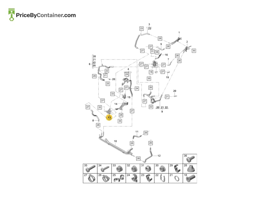 PORSCHE 971819076A — PORSCHE GENUINE HEATER VALVE 971819076A