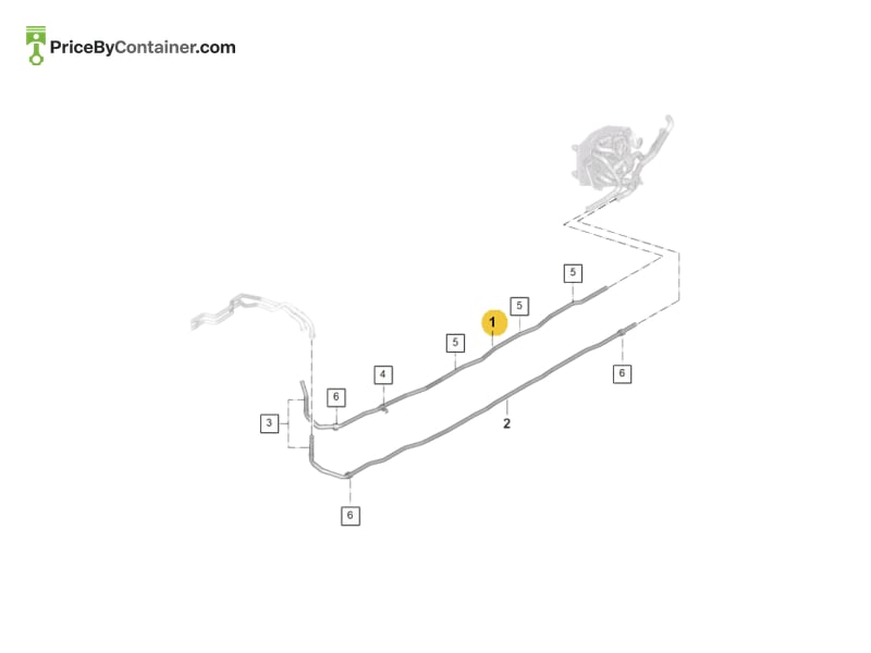 PORSCHE 971820028C — PORSCHE GENUINE COOLANT PIPE 971820028C