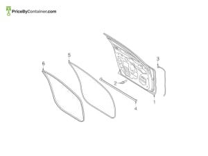 PORSCHE 971831721Y — Porsche Genuine DOOR SEAL 971831721Y