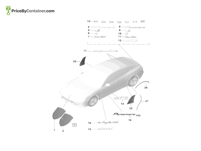 PORSCHE 971853824 — PORSCHE GENUINE STONE GUARD FILM 971853824