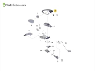 PORSCHE 971857528BG2X — Porsche Genuine MIRROR HOUSING PRIME COATE 971857528BG2X