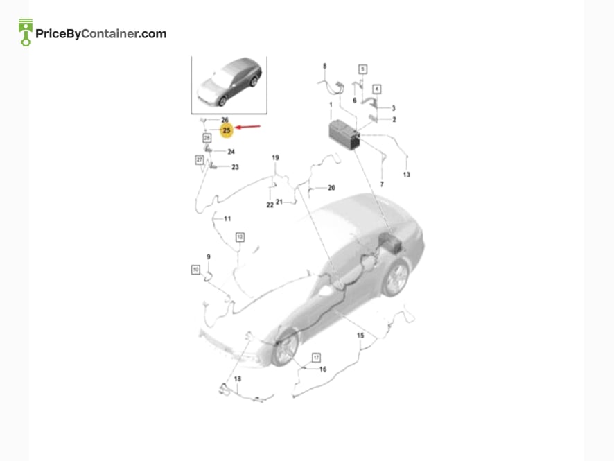 PORSCHE 971937587 — PORSCHE GENUINE LID 971937587