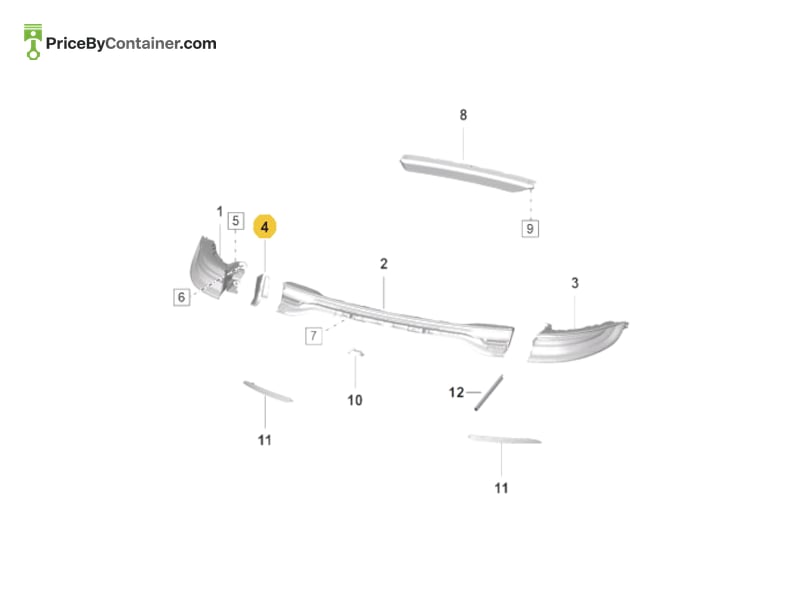 PORSCHE 971945255AA — PORSCHE GENUINE TRIM 971945255AA