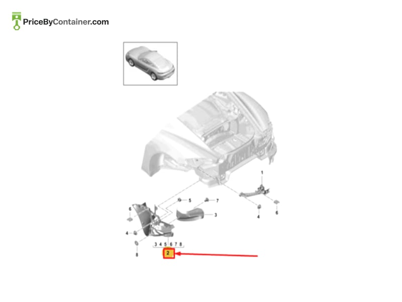 PORSCHE 982807148 — PORSCHE GENUINE SUPPORT 982807148