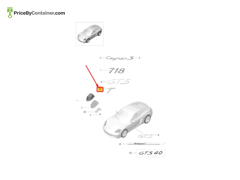 PORSCHE 982853675K — PORSCHE GENUINE LETTERING 982853675K