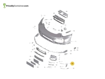 PORSCHE 991505544001E0 — Porsche Genuine GRILLE RH FOG 991505544001E0