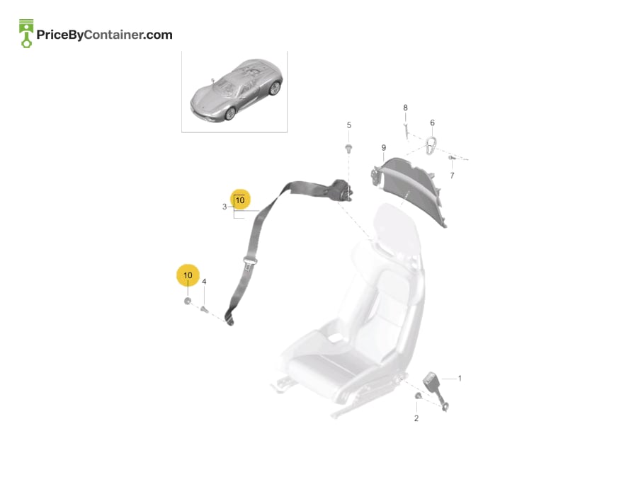 PORSCHE 99180329500 — PORSCHE GENUINE CAP 99180329500