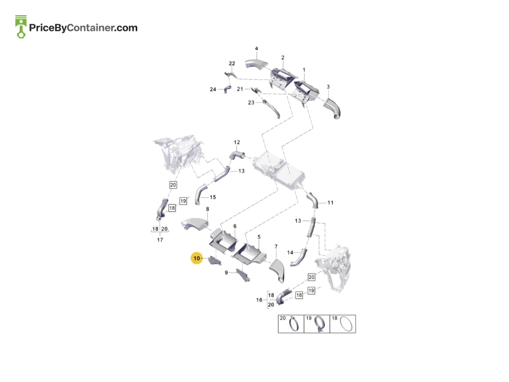 PORSCHE 992145650B — PORSCHE GENUINE AIR GUIDE 992145650B