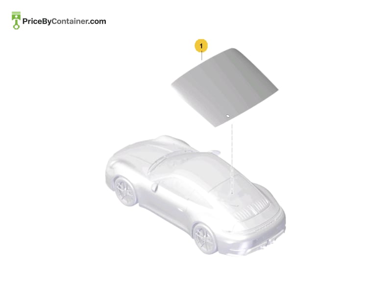 PORSCHE 992845047RY — PORSCHE GENUINE REAR GLASS 992845047RY