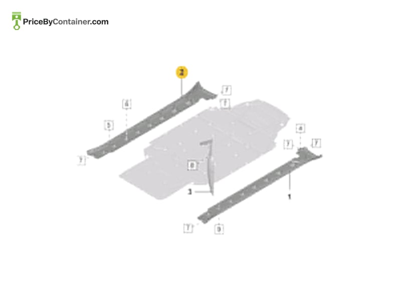 PORSCHE 992854886NOK1 — PORSCHE GENUINE Side member trim Matt blac RH 992854886NOK1
