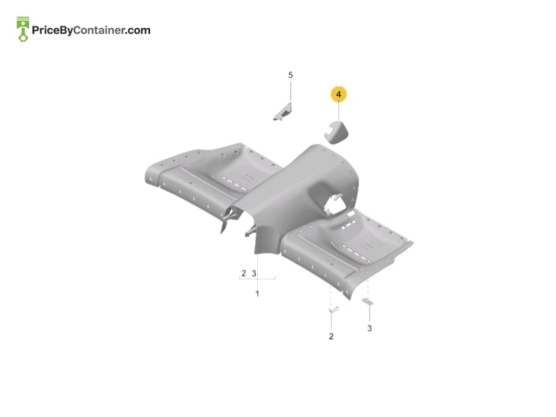 PORSCHE 9928857391E0 — PORSCHE GENUINE COVER REAR LH-SEATBELT LATCH 9928857391E0