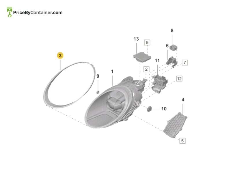 PORSCHE 992941119D — PORSCHE GENUINE SEAL LH 992941119D