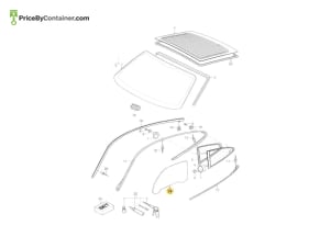 PORSCHE 99754251213 — Porsche Genuine Door window 99754251213