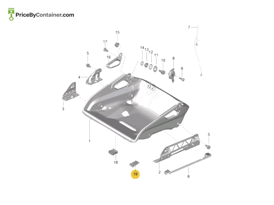 PORSCHE 99950740840 — PORSCHE GENUINE FIXING CLIP 99950740840