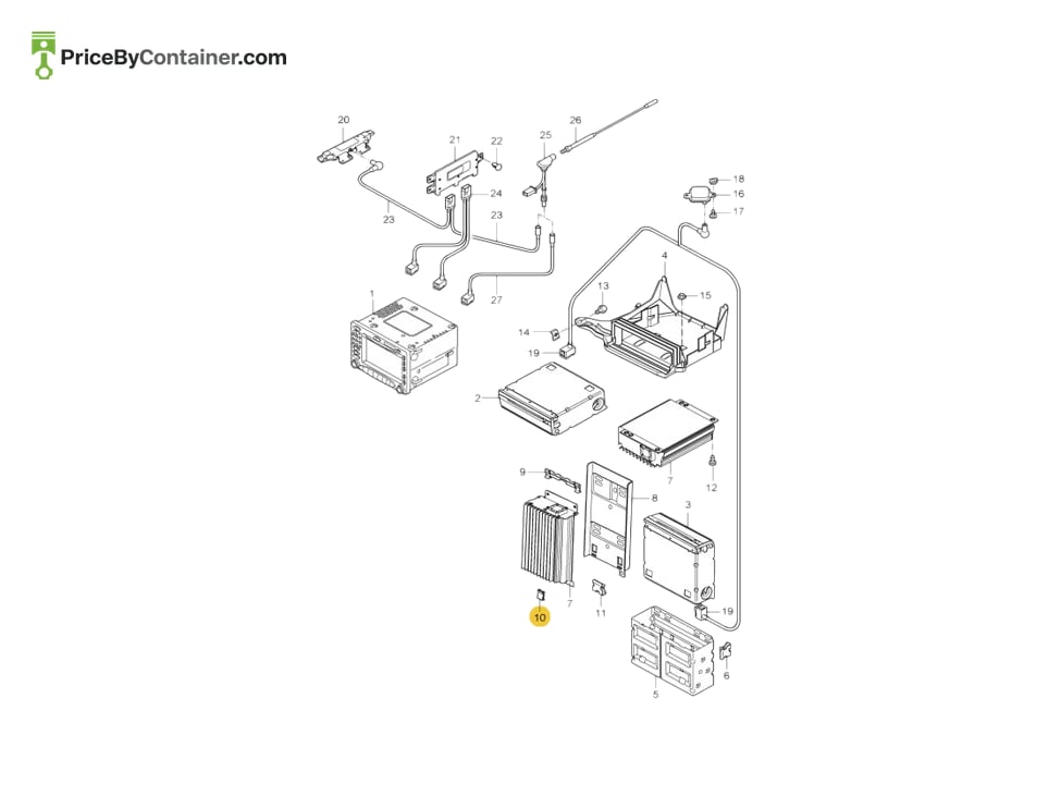 PORSCHE 99950753201 — PORSCHE GENUINE U-clamp 99950753201