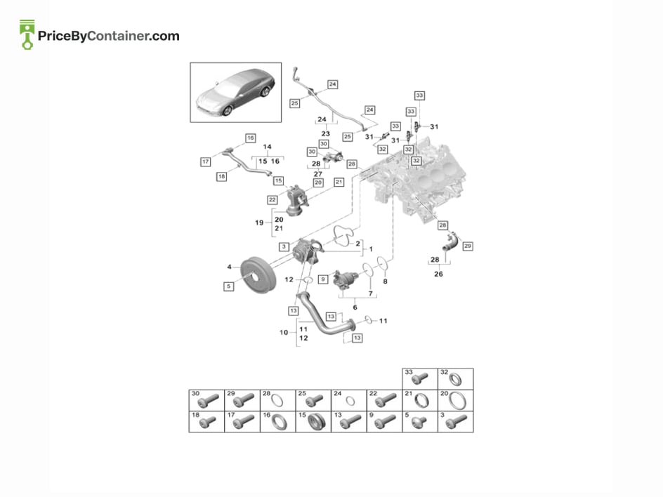 PORSCHE 9A700817500 — PORSCHE GENUINE O RING 9A700817500