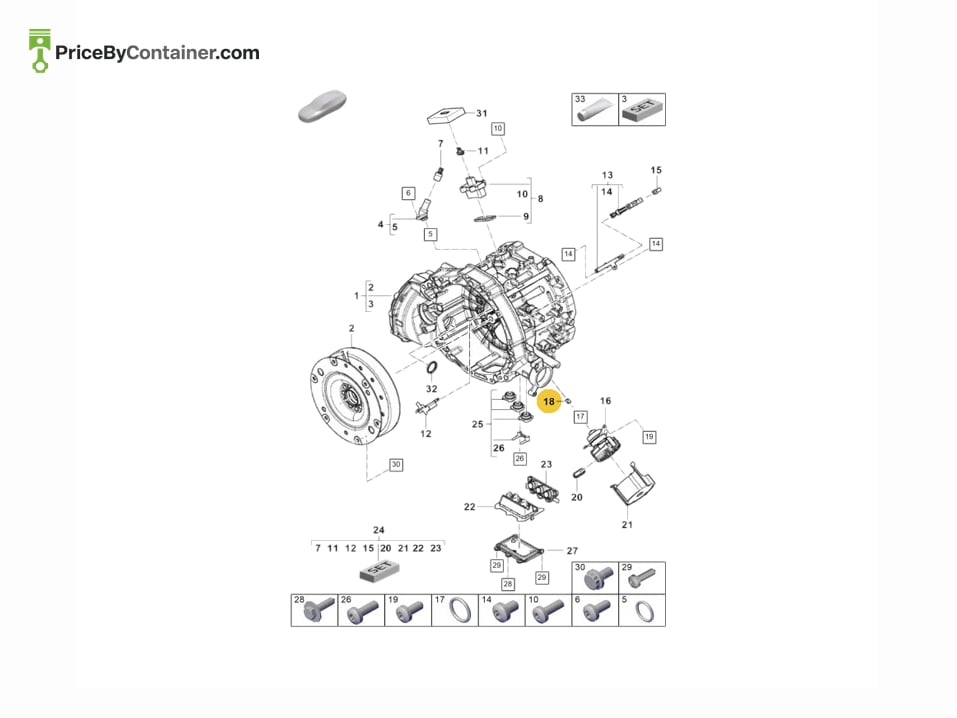PORSCHE 9A7341377 — PORSCHE GENUINE COUPLING ELEMENT 9A7341377