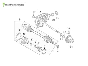 PORSCHE 9A740952800 — Porsche Genuine DIF SEAL 9A740952800