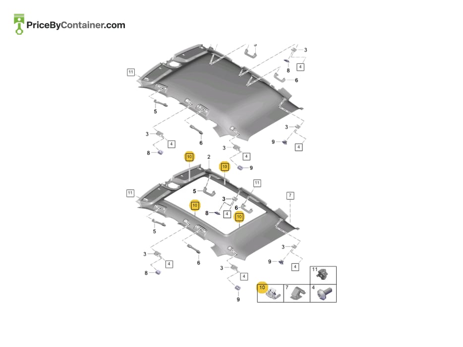 PORSCHE 9A7867289 — PORSCHE GENUINE Clip 9A7867289
