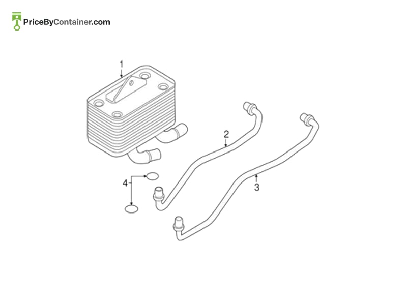 PORSCHE 9G130708505 — PORSCHE GENUINE OIL PIPE 9G130708505