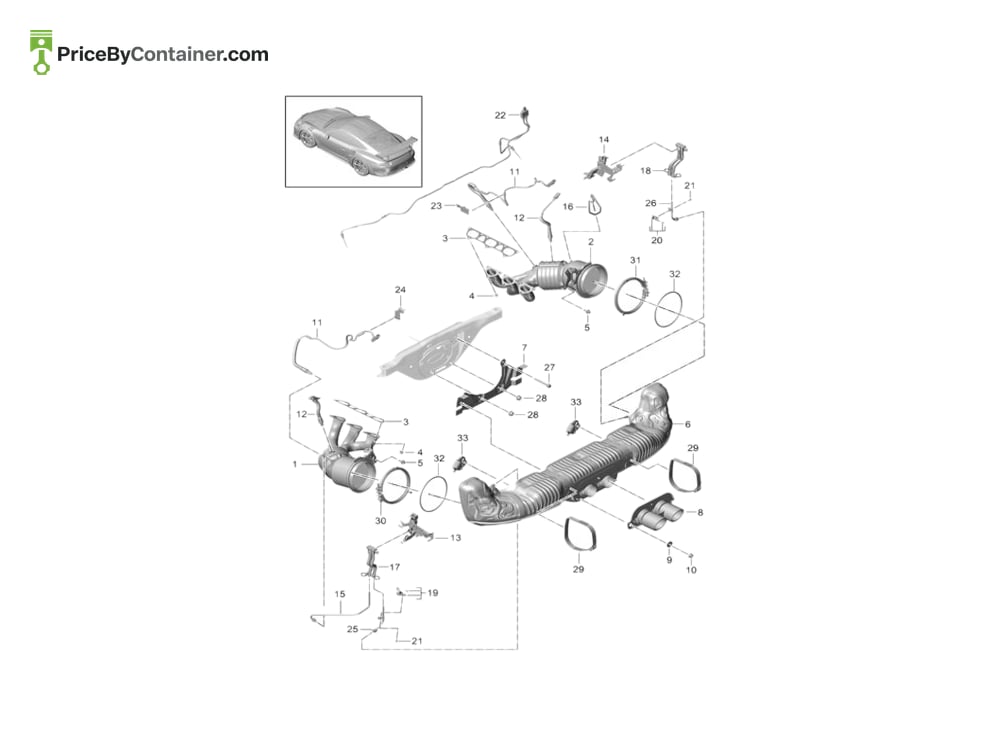 PORSCHE 9GT251571A — PORSCHE GENUINE EXHAUST HOLDER 9GT251571A
