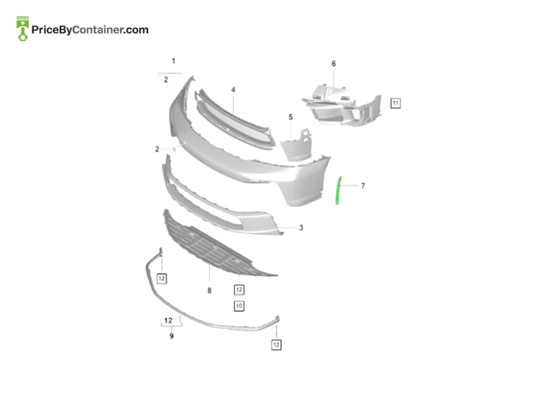 PORSCHE 9GT807513OK1 — PORSCHE GENUINE SPOILER LH 9GT807513OK1