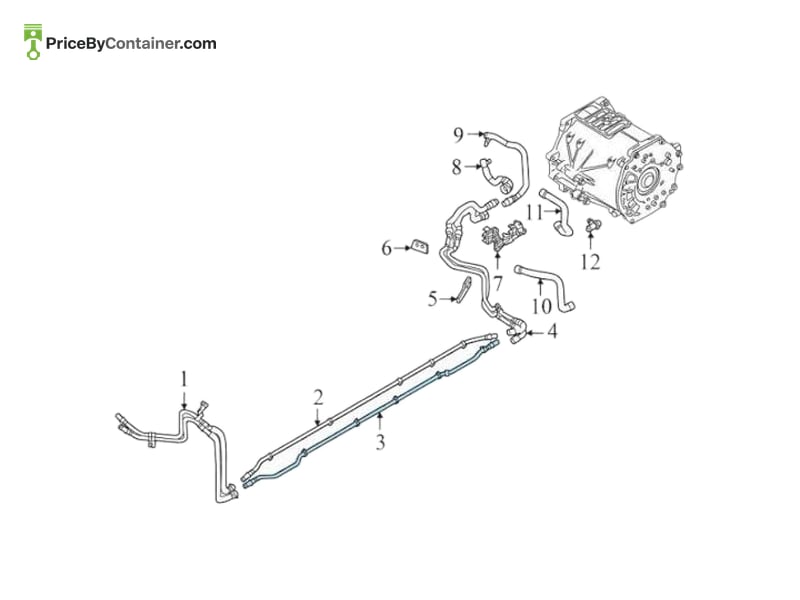 PORSCHE 9J1121562A — PORSCHE GENUINE COOLANT HOSE 9J1121562A