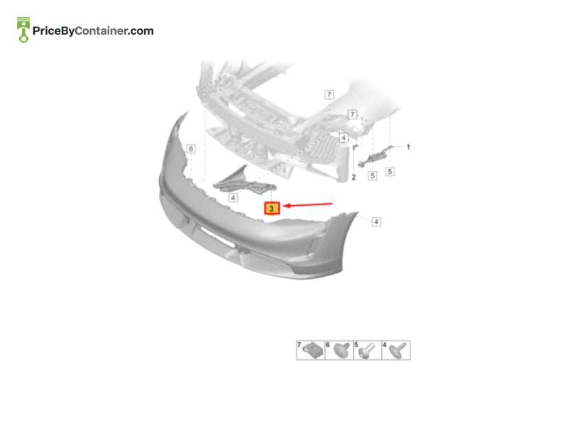 PORSCHE 9J1807347BOK1 — PORSCHE GENUINE BRACKET FOR HEADLAMP 9J1807347BOK1