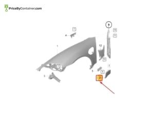 PORSCHE 9J1854521G2X — Porsche Genuine COVER WING LH 9J1854521G2X