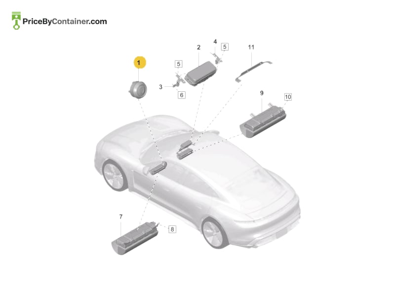PORSCHE 9J1880201QIA6 — PORSCHE GENUINE AIR BAG 9J1880201QIA6