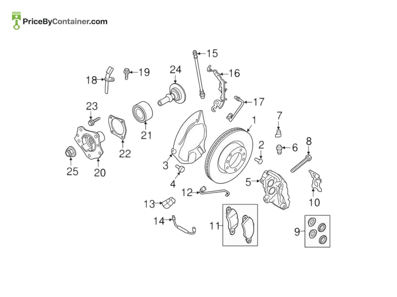 PORSCHE 9P1407123 — PORSCHE GENUINE TENSION BOLT 9P1407123