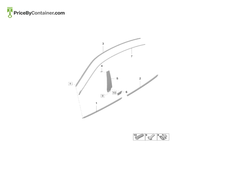 PORSCHE 9P1853139 — PORSCHE GENUINE CLIP 9P1853139
