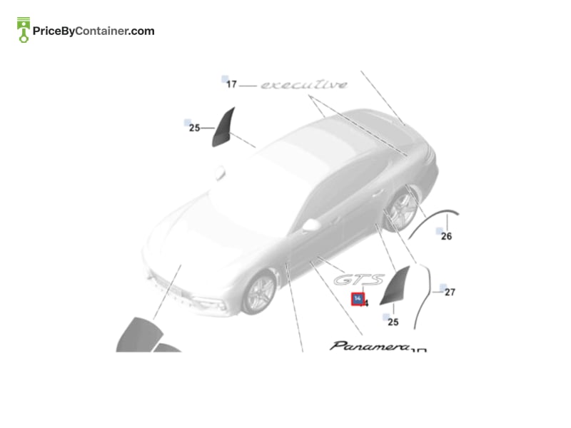 PORSCHE 9P1853155 — PORSCHE GENUINE LOGO 9P1853155