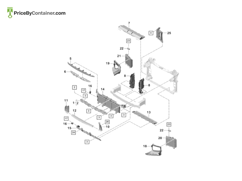 PORSCHE 9Y0121700BOK1 — PORSCHE GENUINE AIR GUIDE MATT BLACK 9Y0121700BOK1