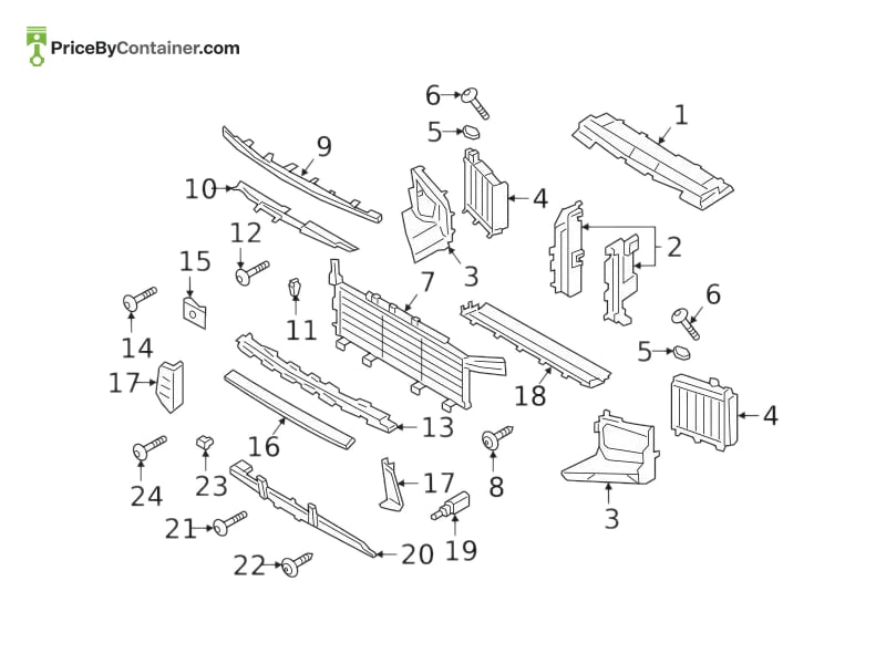PORSCHE 9Y0121710BOK1 — PORSCHE GENUINE AIR GUIDE MATT BLACK 9Y0121710BOK1