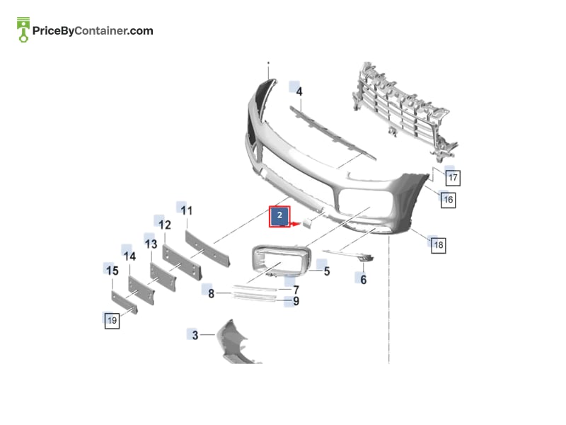 PORSCHE 9Y0807156BG2X — PORSCHE GENUINE TOW EYE CAP 9Y0807156BG2X