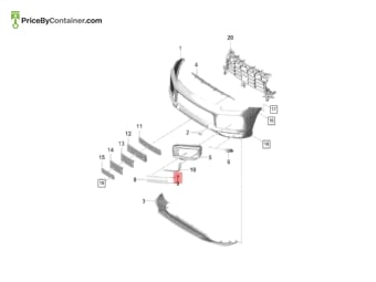 PORSCHE 9Y0807685C041 — Porsche Genuine MOULDING 9Y0807685C041
