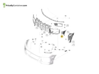 PORSCHE 9Y0807957HOK1 — Porsche Genuine AIR GUIDE MATT BLACK 9Y0807957HOK1