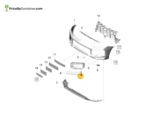 PORSCHE 9Y0807973C041 — Porsche Genuine GRILL MOULDING 9Y0807973C041