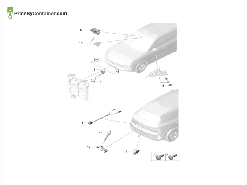PORSCHE 9Y0807997B — PORSCHE GENUINE BRACKET FOR CAMERA 9Y0807997B