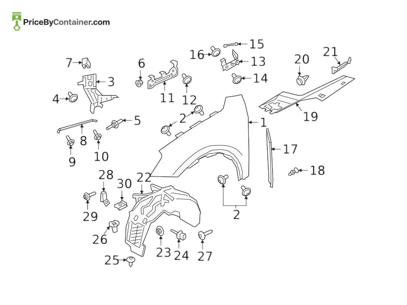 PORSCHE 9Y0821169B — PORSCHE GENUINE PLENUM CHAMBER COVER 9Y0821169B
