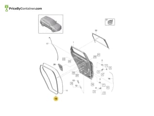 PORSCHE 9Y0833721CY — Porsche Genuine DOOR SEAL 9Y0833721CY