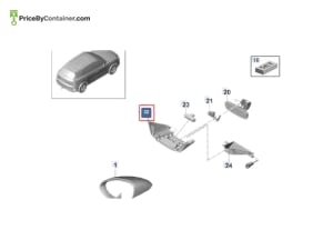PORSCHE 9Y08630814PK — Porsche Genuine COVER INNER MIRROR 9Y08630814PK