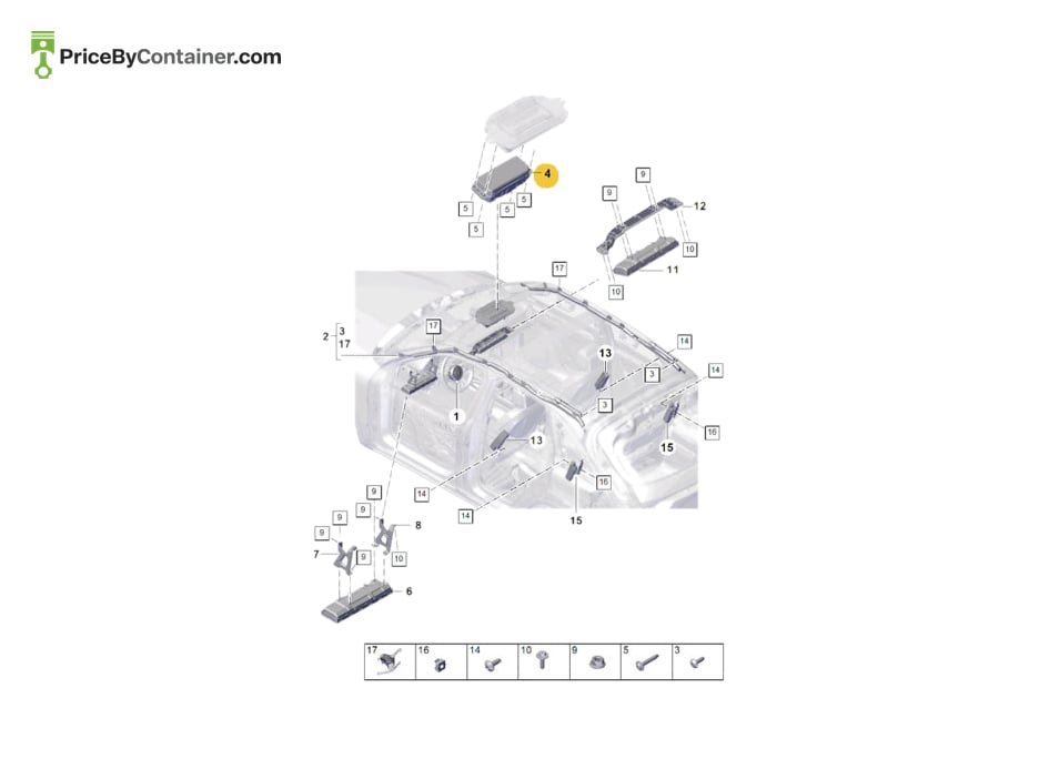 PORSCHE 9Y0880204Q — PORSCHE GENUINE AIRBAG UNIT 9Y0880204Q