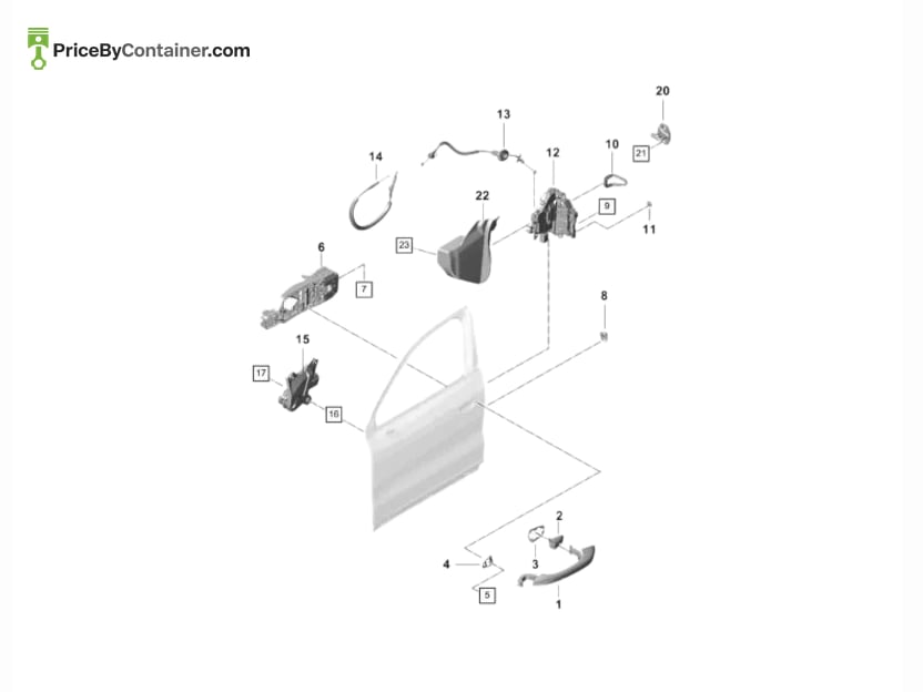 PORSCHE 9Y1837016 — PORSCHE GENUINE DOOR LOCK 9Y1837016