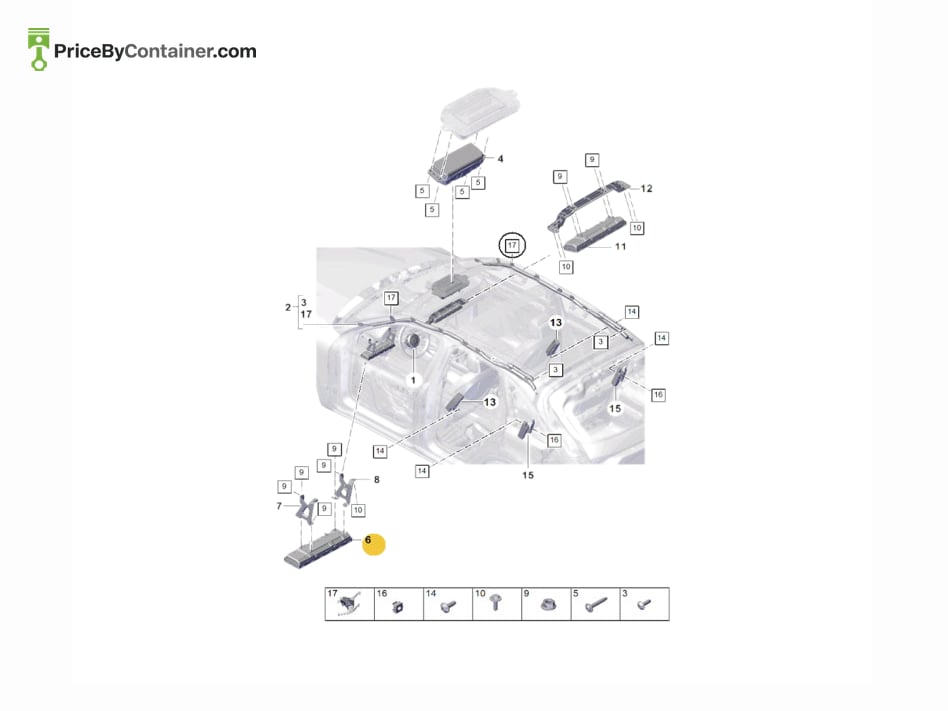 PORSCHE 9Y1880841F — PORSCHE GENUINE KNEE AIRBAG 9Y1880841F